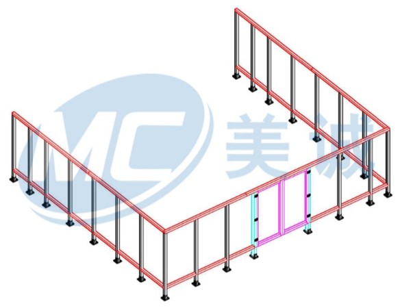 铝型材围栏图纸