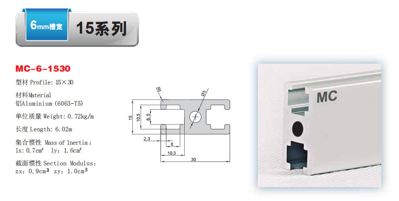 工业铝型材1530.