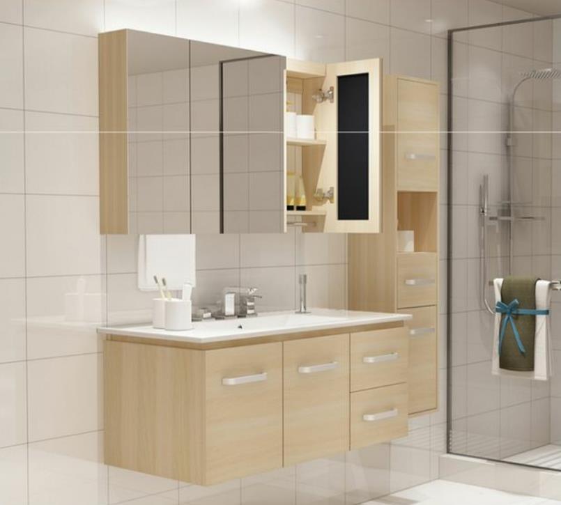 全铝浴室柜-01（风格：现代；颜色：枫木）