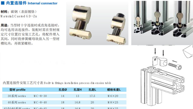 南京美诚内置连接件